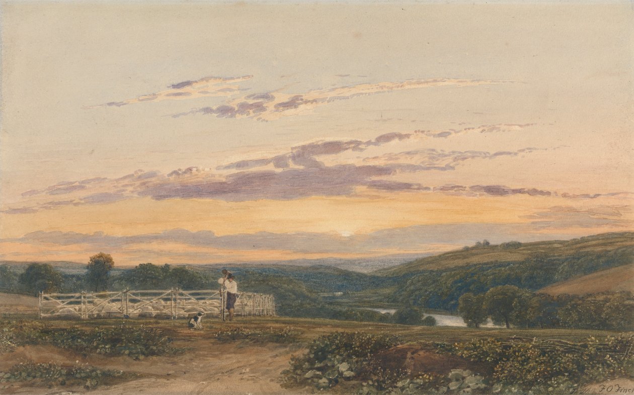 Herden - Kväll av Francis Oliver Finch