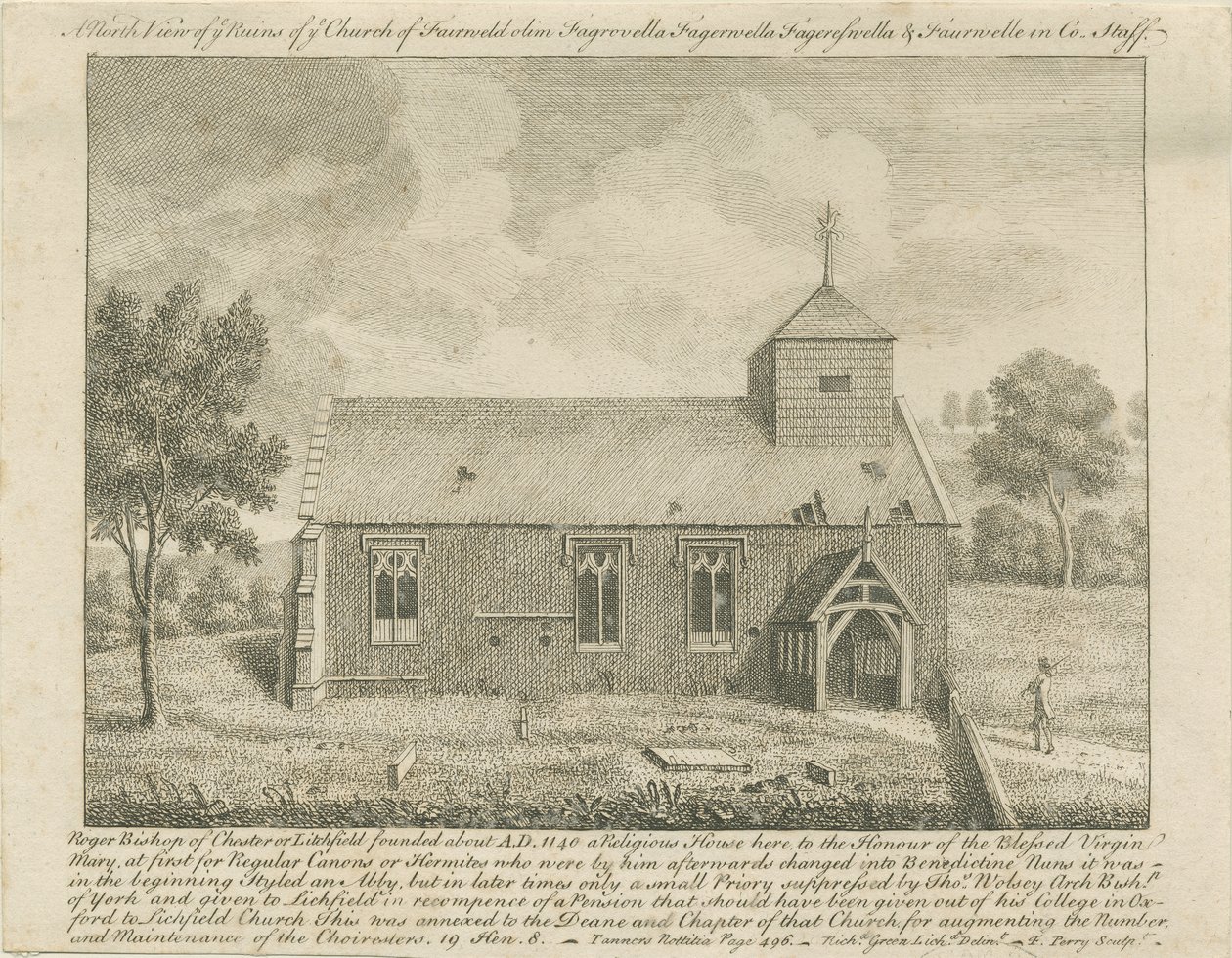 Avskedskyrkan: etsning, nd [1740] (tryck) av Francis Perry