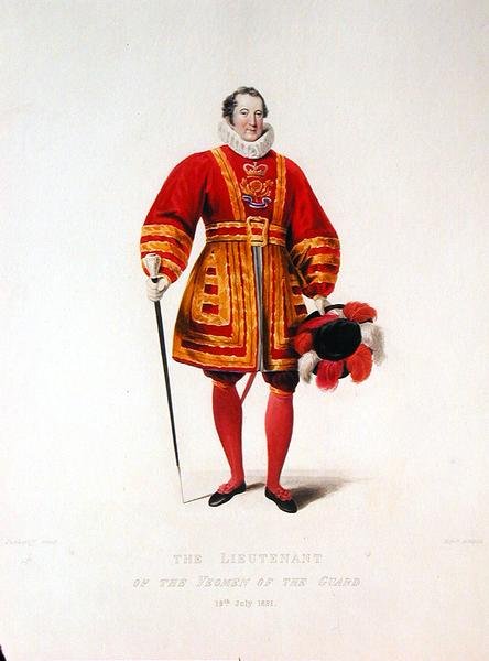 Löjtnanten för gardets Yeoman av Francis Phillip (after) Stephanoff