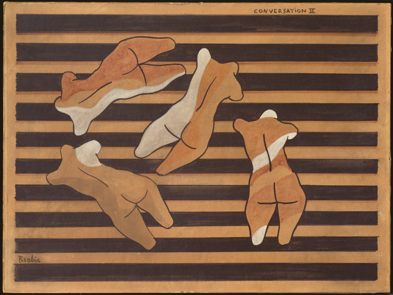 Conversation II, ca 1922 (akvarell på kompositkartong) av Francis Picabia