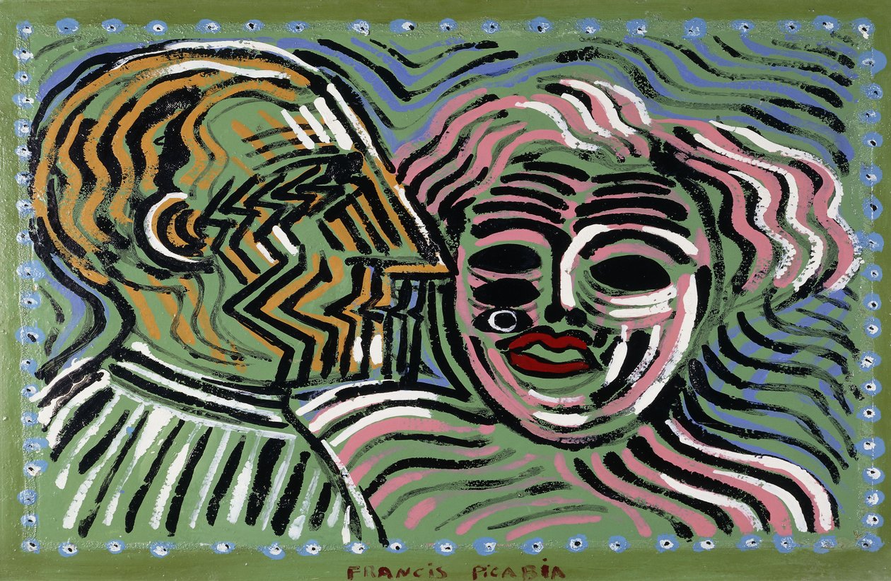 Par på Marcel Duchamps profil av Francis Picabia
