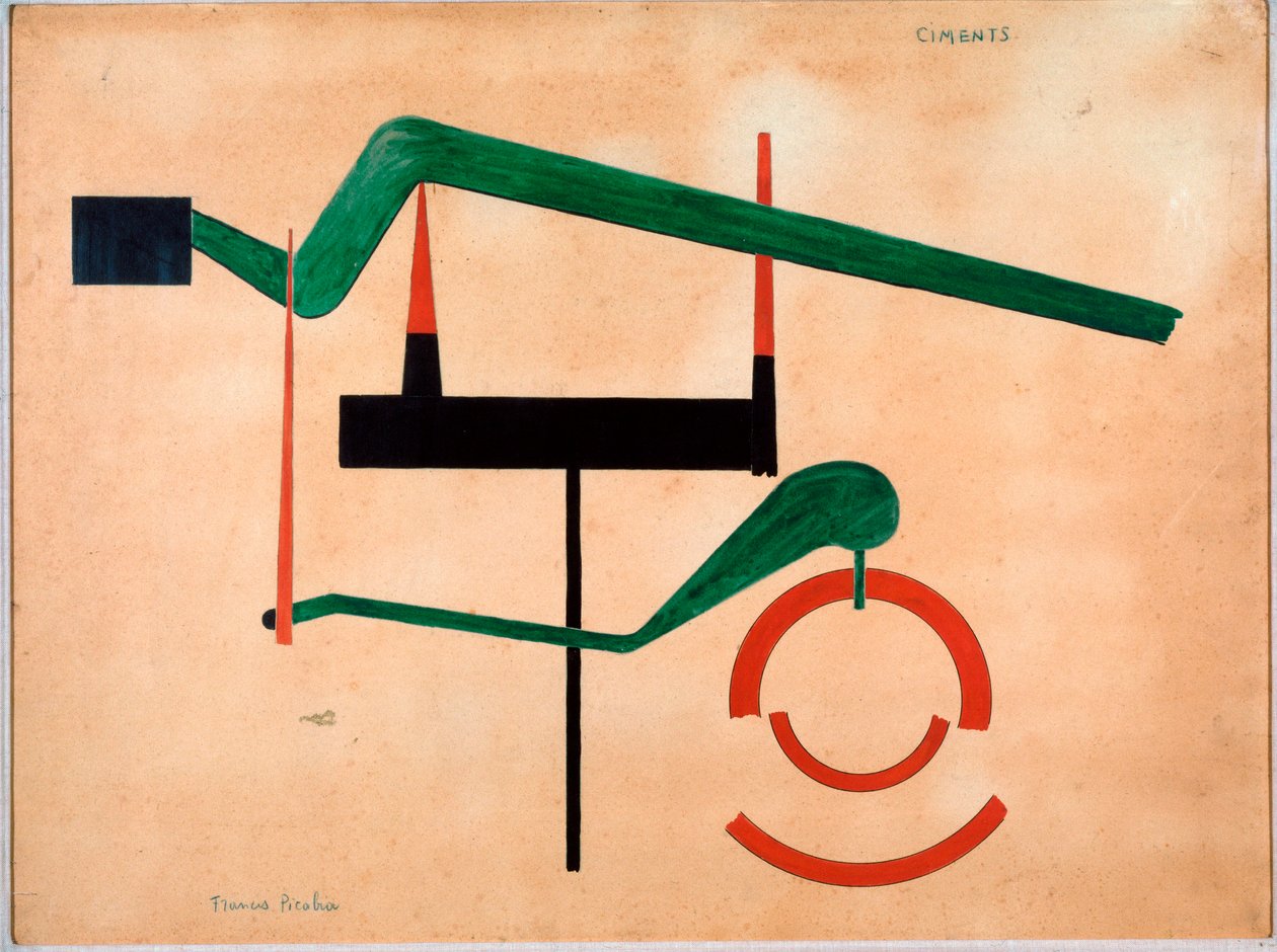 Detrempe Cements av Francis Picabia (1879-1953) 1920 Dim. 55x75 cm Turin, Samling Ippolito Simonis av Francis Picabia