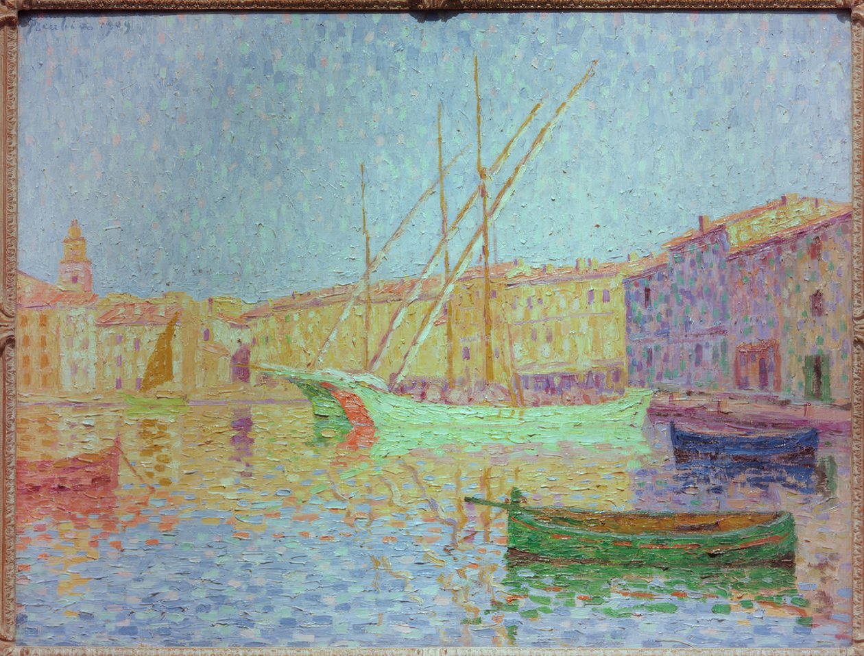 Hamnen i Saint-Tropez, effekten av solen av Francis Picabia