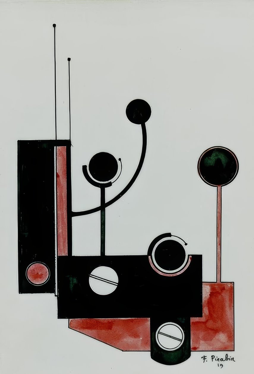 Mekanisk komposition II av Francis Picabia