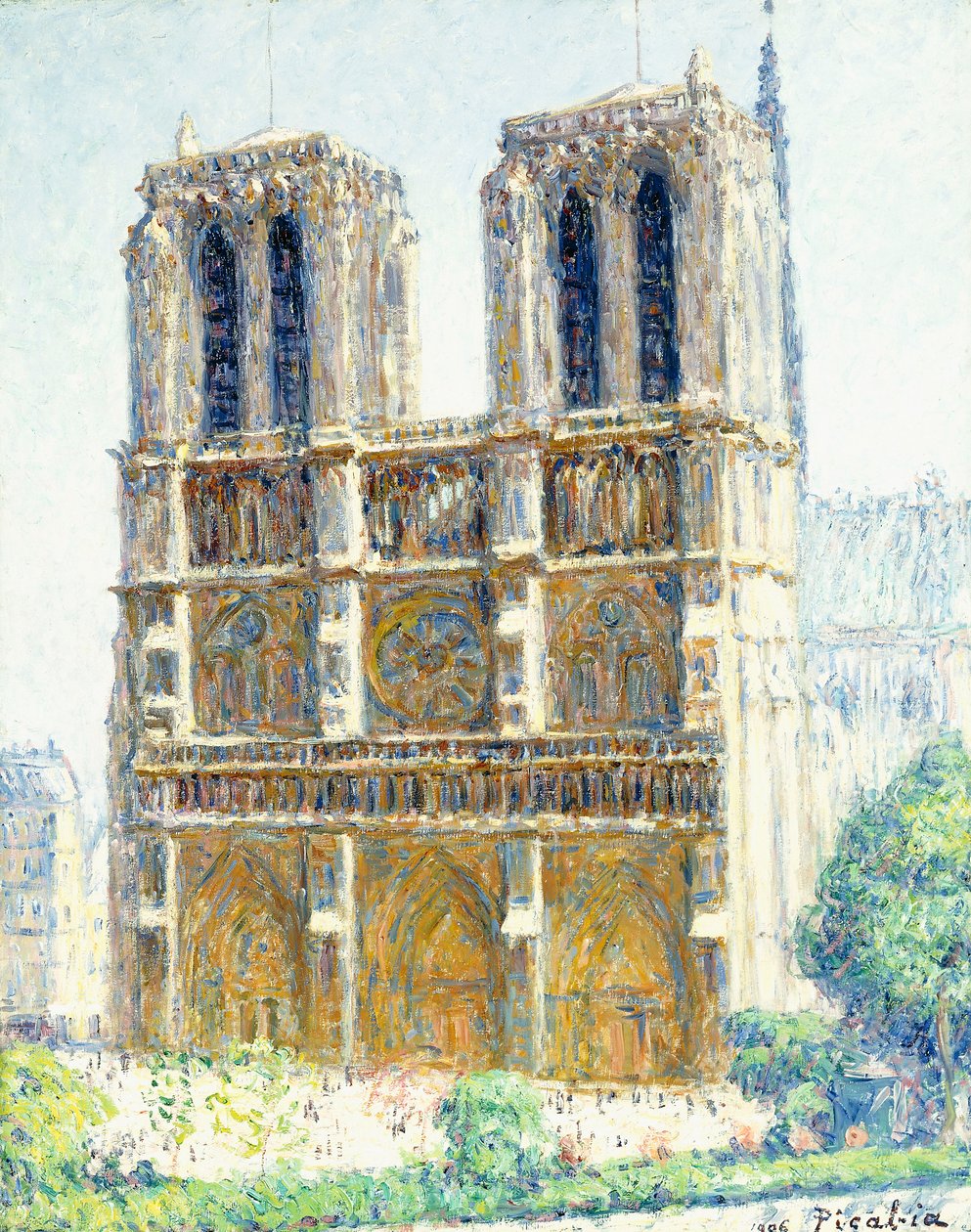 Notre Dame, effekt av solljus av Francis Picabia