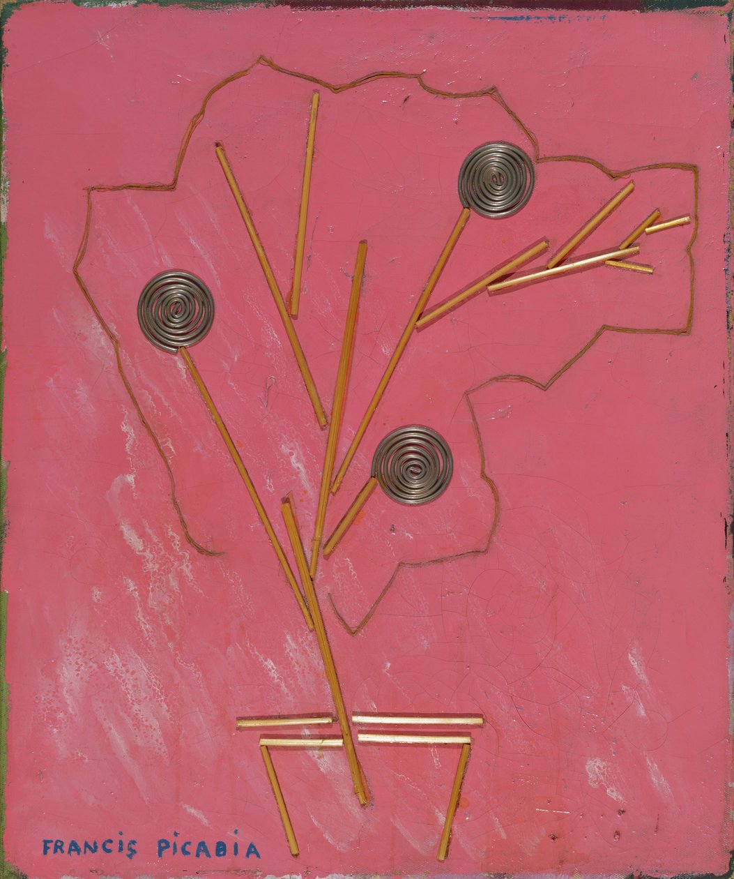 Vase of Flowers, ca 1924-25 (blandteknik på duk) av Francis Picabia