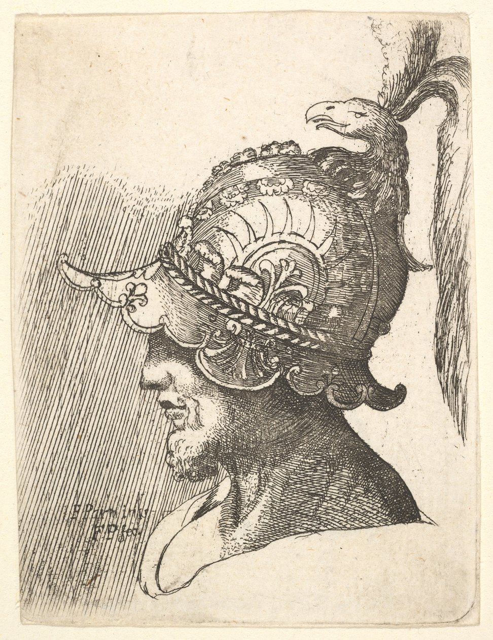 Hjälmhuvud, 1662-78. av Francis Place