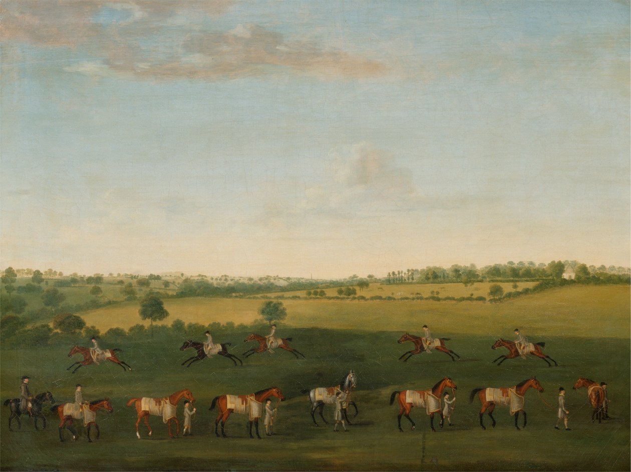 Sir Charles Warre Malets String of Race Horses at Exercise av Francis Sartorius