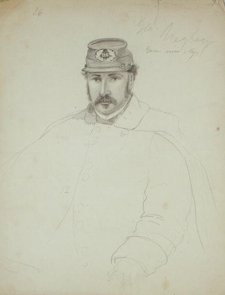 General Negley, Union Army, c.1860 (penna på papper) av Francis Schell
