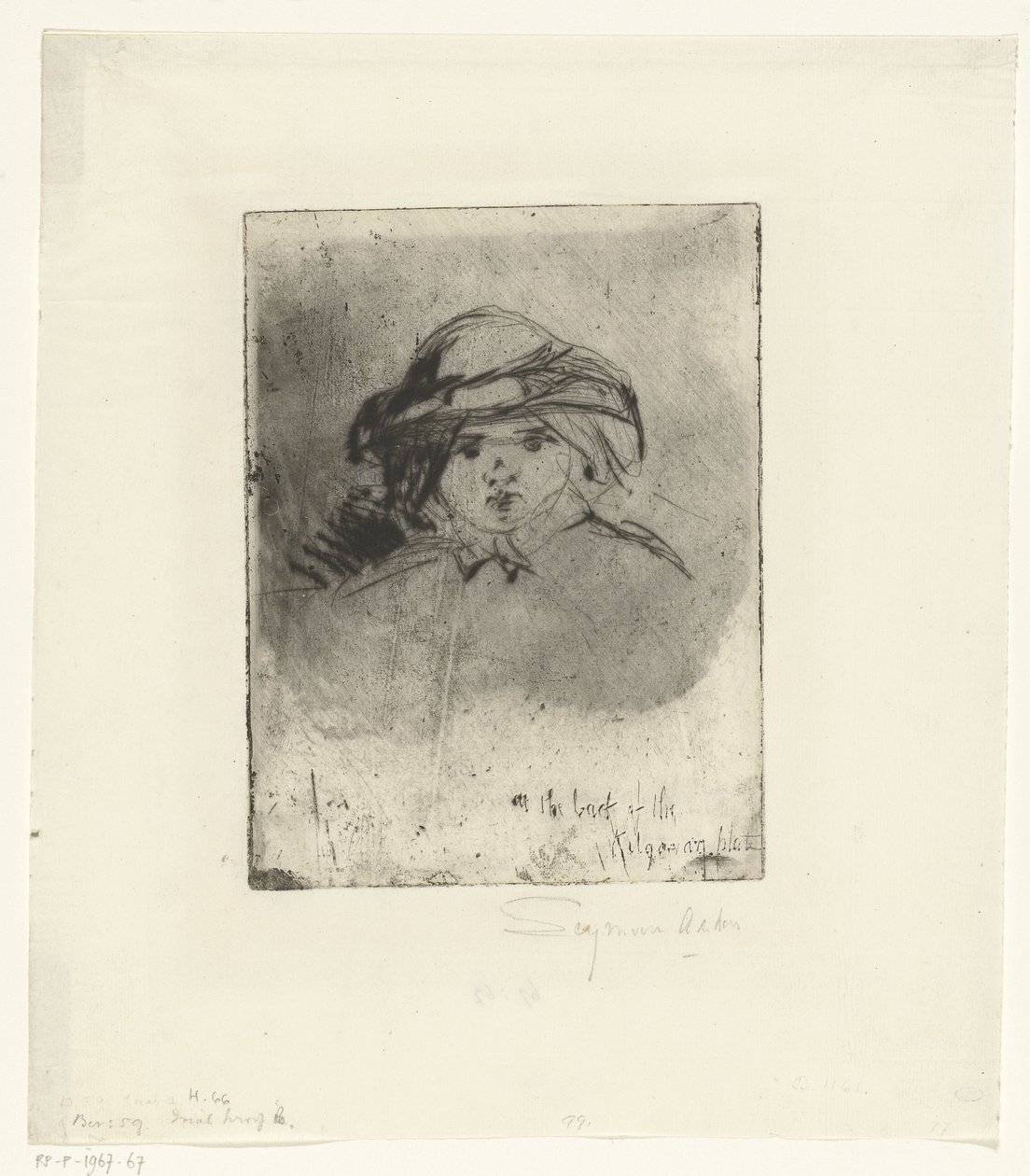 Huvudet av en flicka Ett barns huvud av Francis Seymour Haden (Sir)