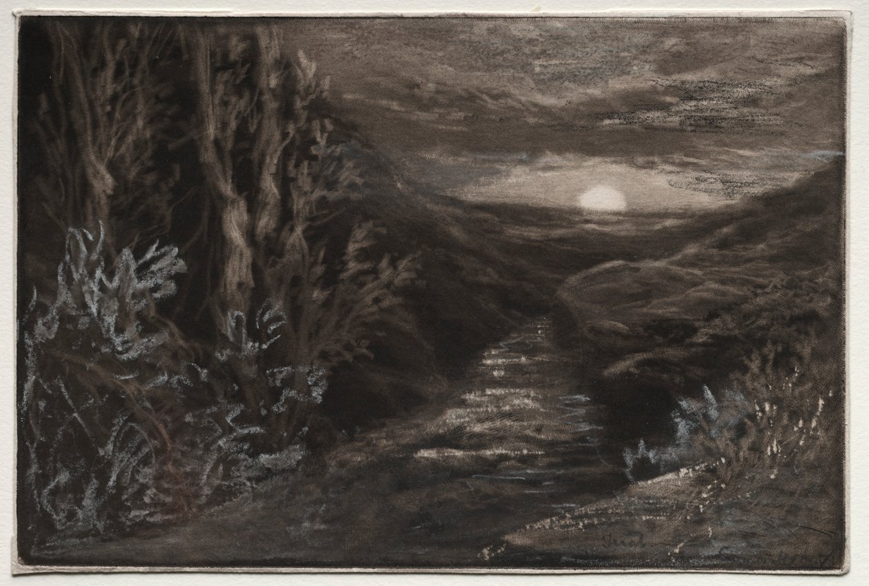 En Moorland Stream. av Francis Seymour Haden