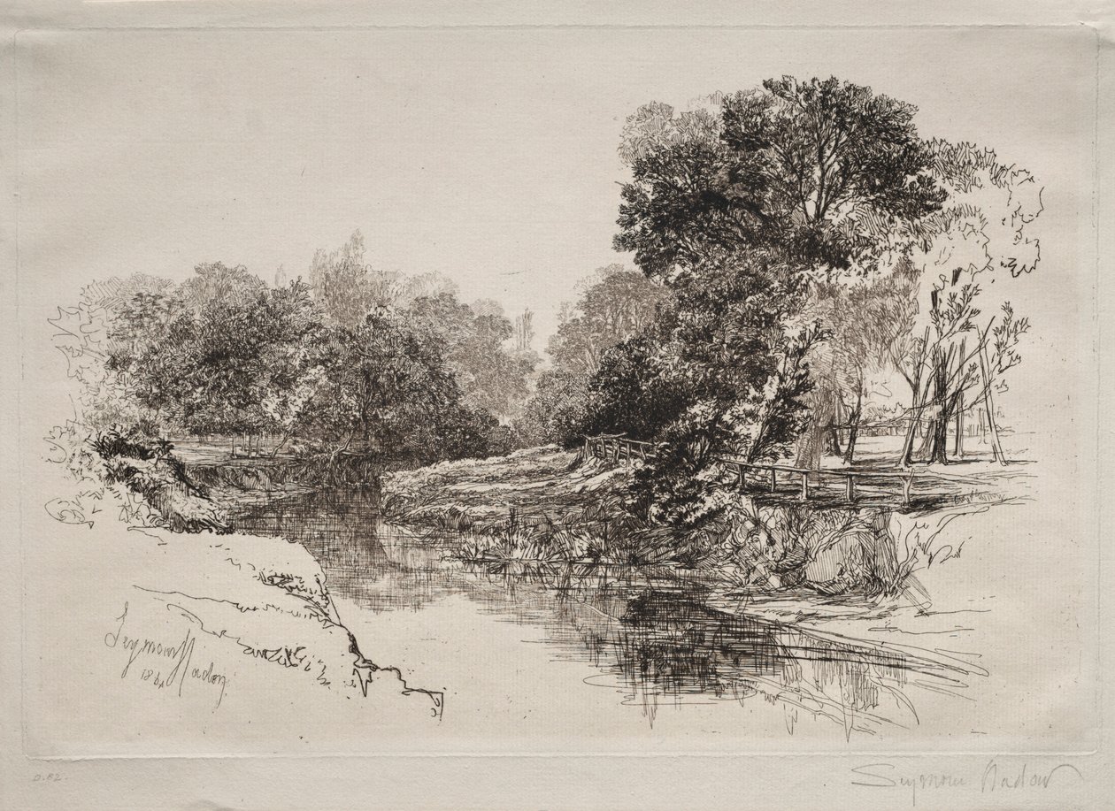 En flod i Irland, 1864. av Francis Seymour Haden