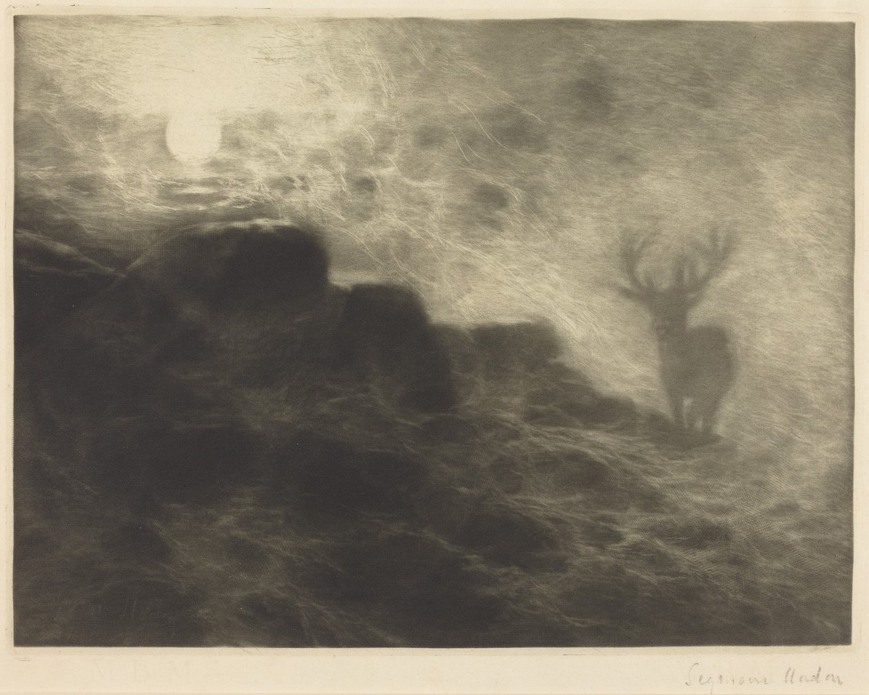 En morgonpigg person av Francis Seymour Haden