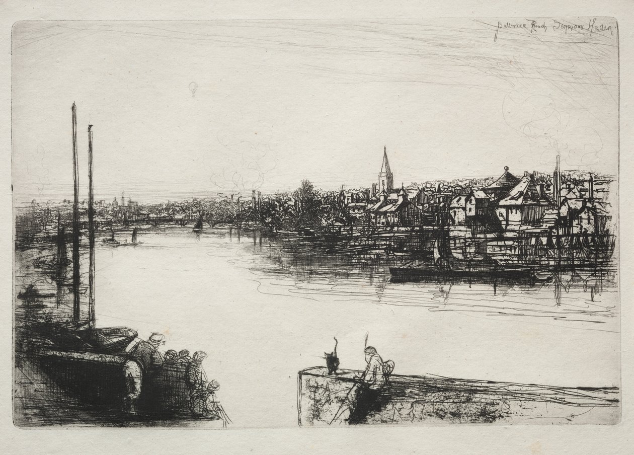 Battersea Reach av Francis Seymour Haden