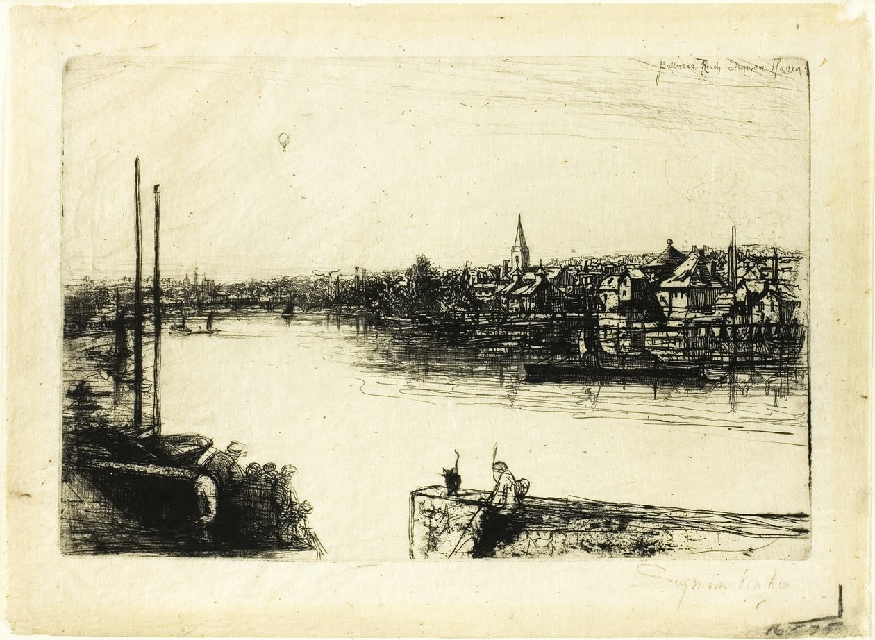 Battersea Reach av Francis Seymour Haden