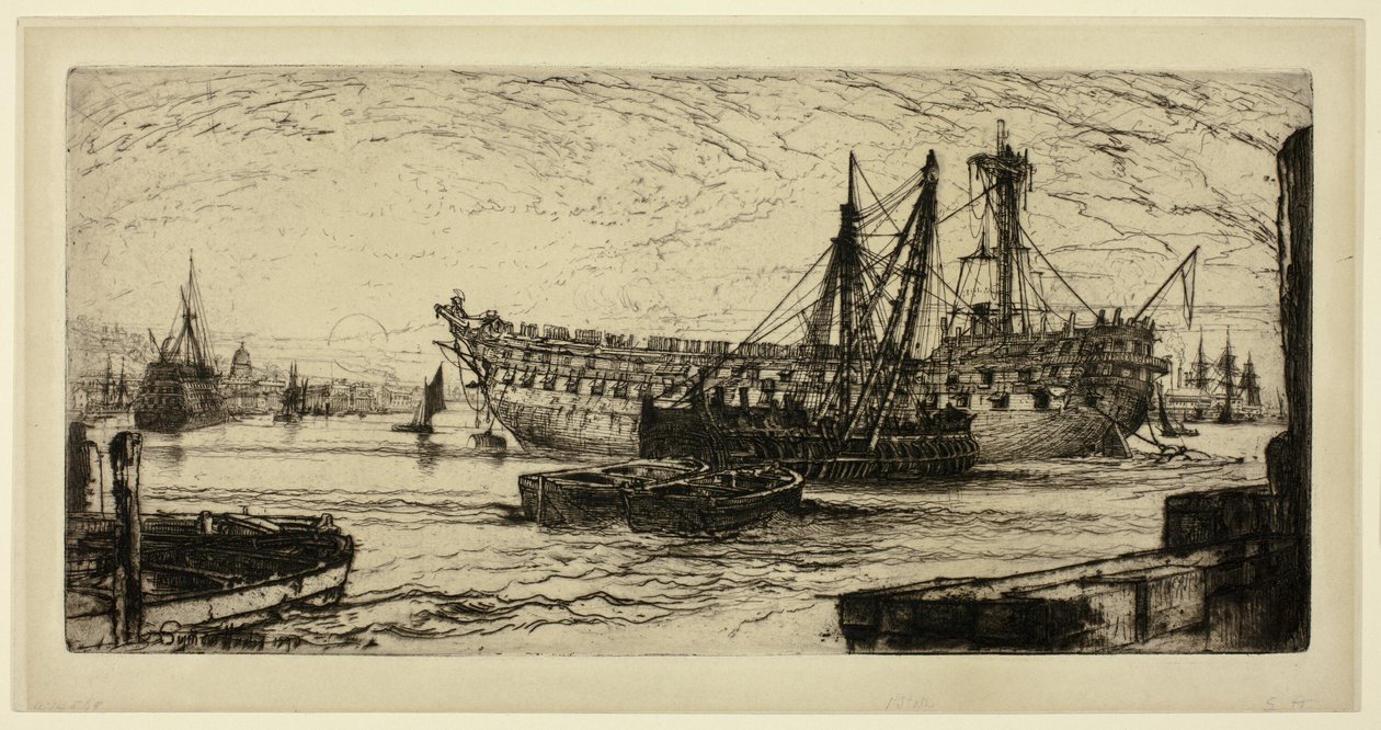 Breaking Up of the Agamemnon, nr 1 av Francis Seymour Haden
