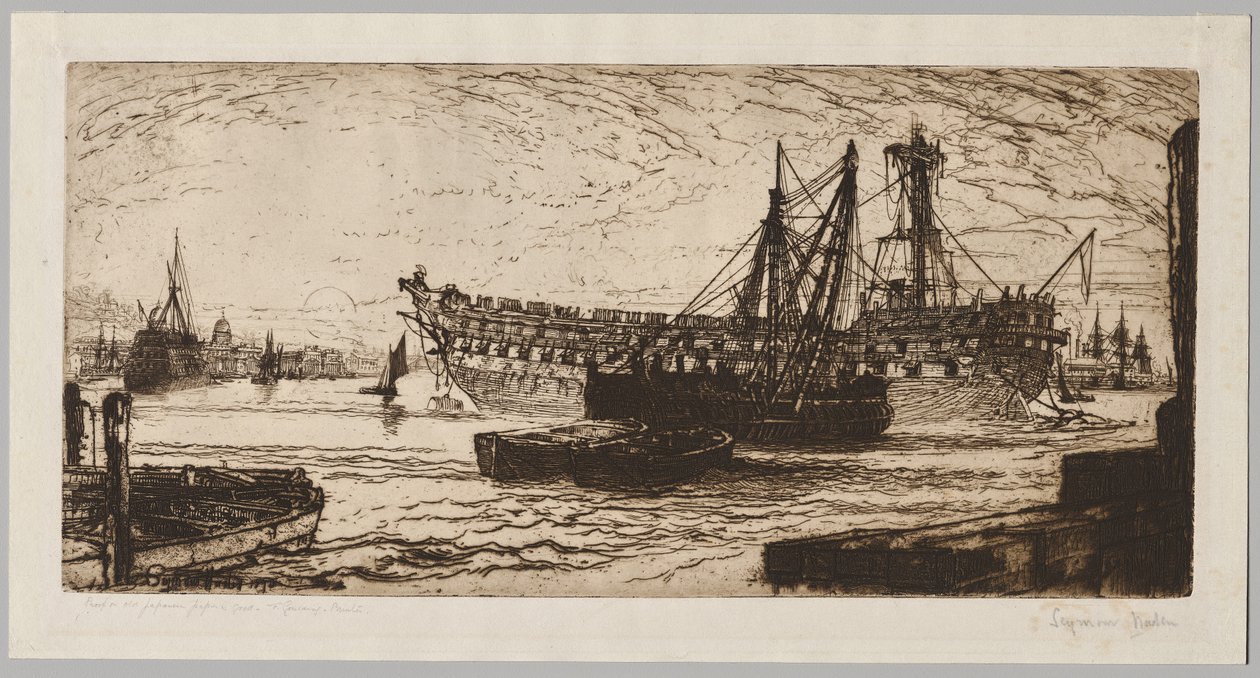 Upplösning av "Agamemnon", nr 1 av Francis Seymour Haden