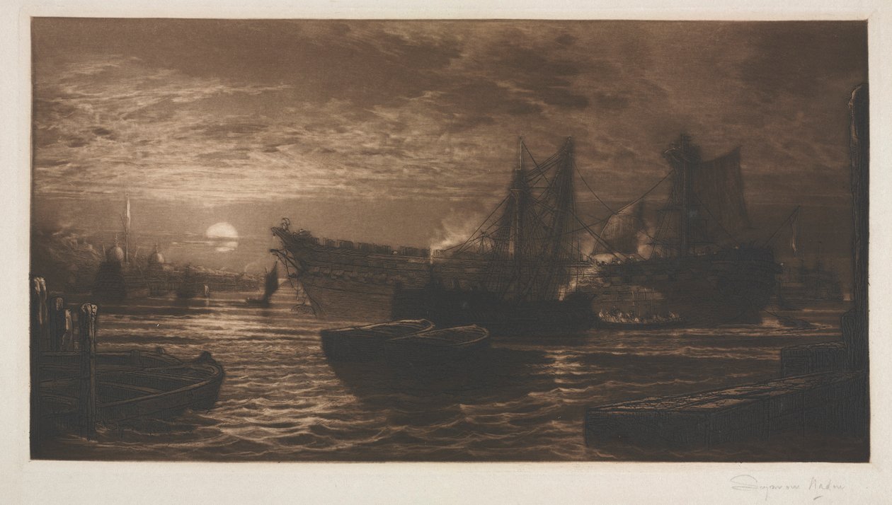 Breaking Up of the Agamemon, nr 11, 1880 och senare. av Francis Seymour Haden