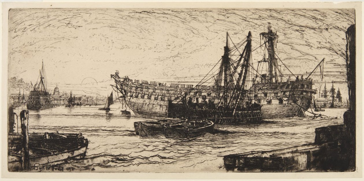 Upphuggningen av ”Agamemnon” av Francis Seymour Haden