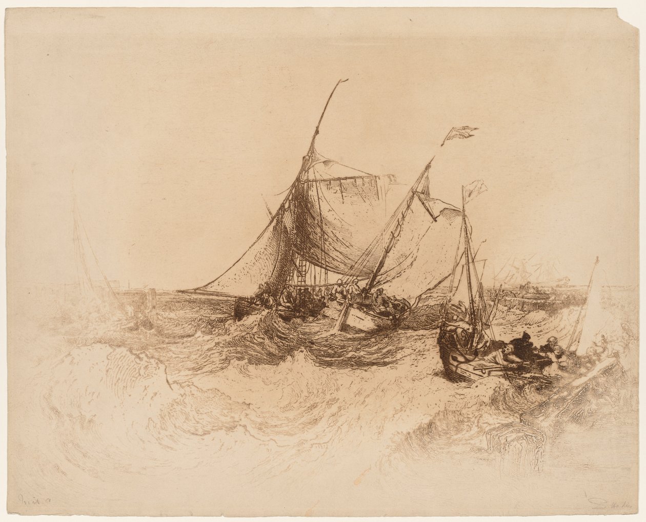 Calais Pier. av Francis Seymour Haden