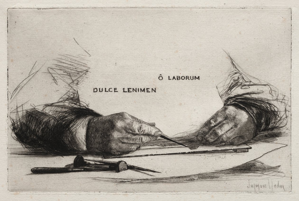 Händer Etsning av Francis Seymour Haden