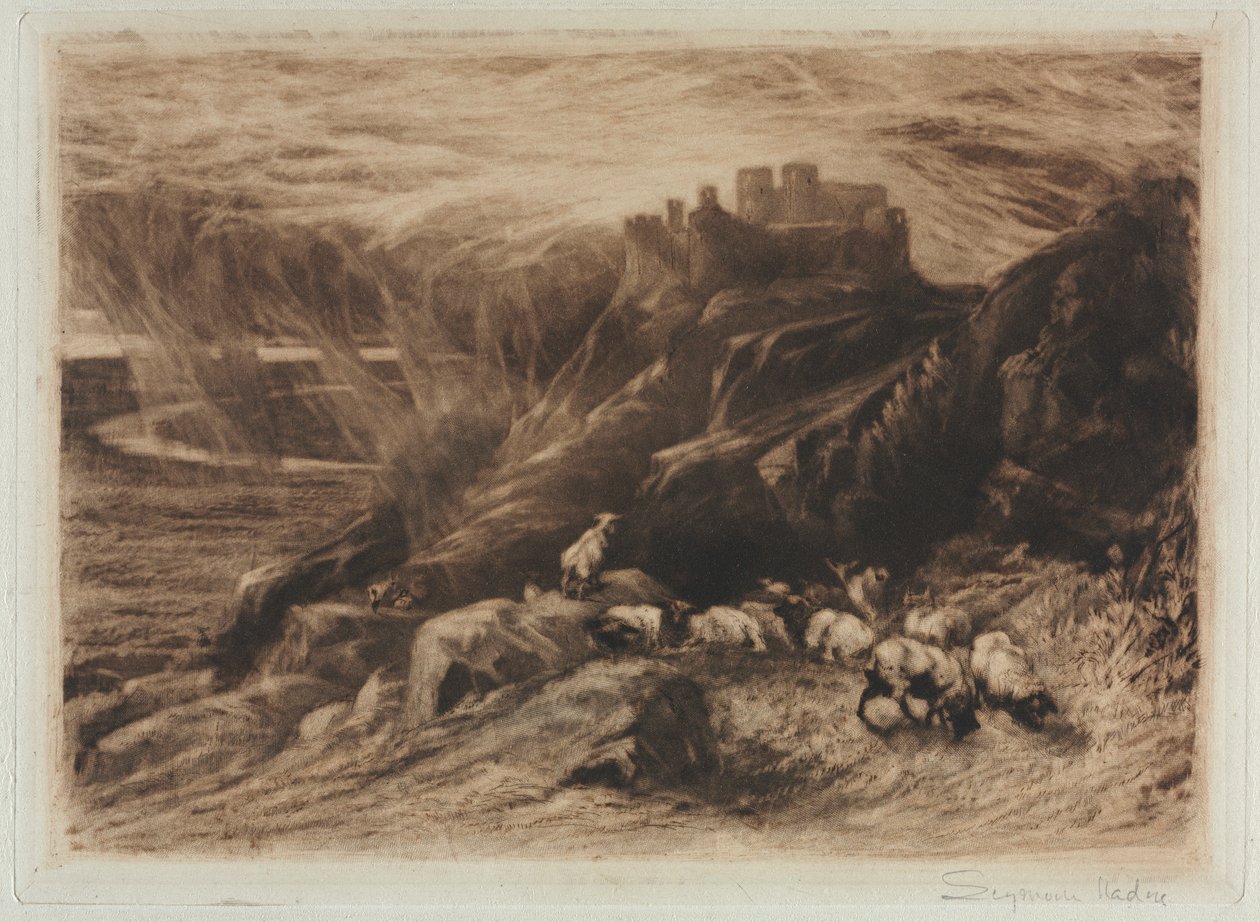Harlech (en andra tallrik) av Francis Seymour Haden