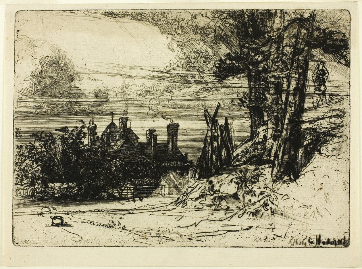 Horsleys hus vid Willesley av Francis Seymour Haden