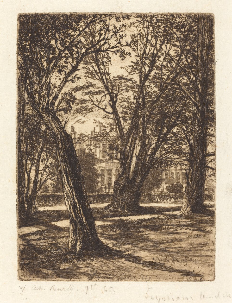 Kensington Gardens (den lilla plattan) av Francis Seymour Haden