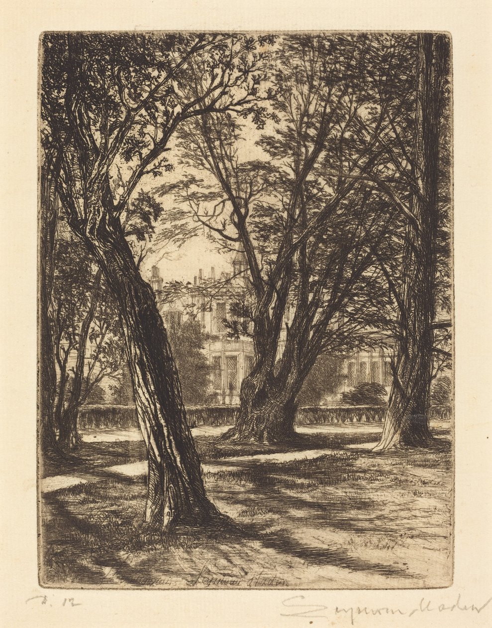 Kensington Gardens (den lilla plåten) av Francis Seymour Haden