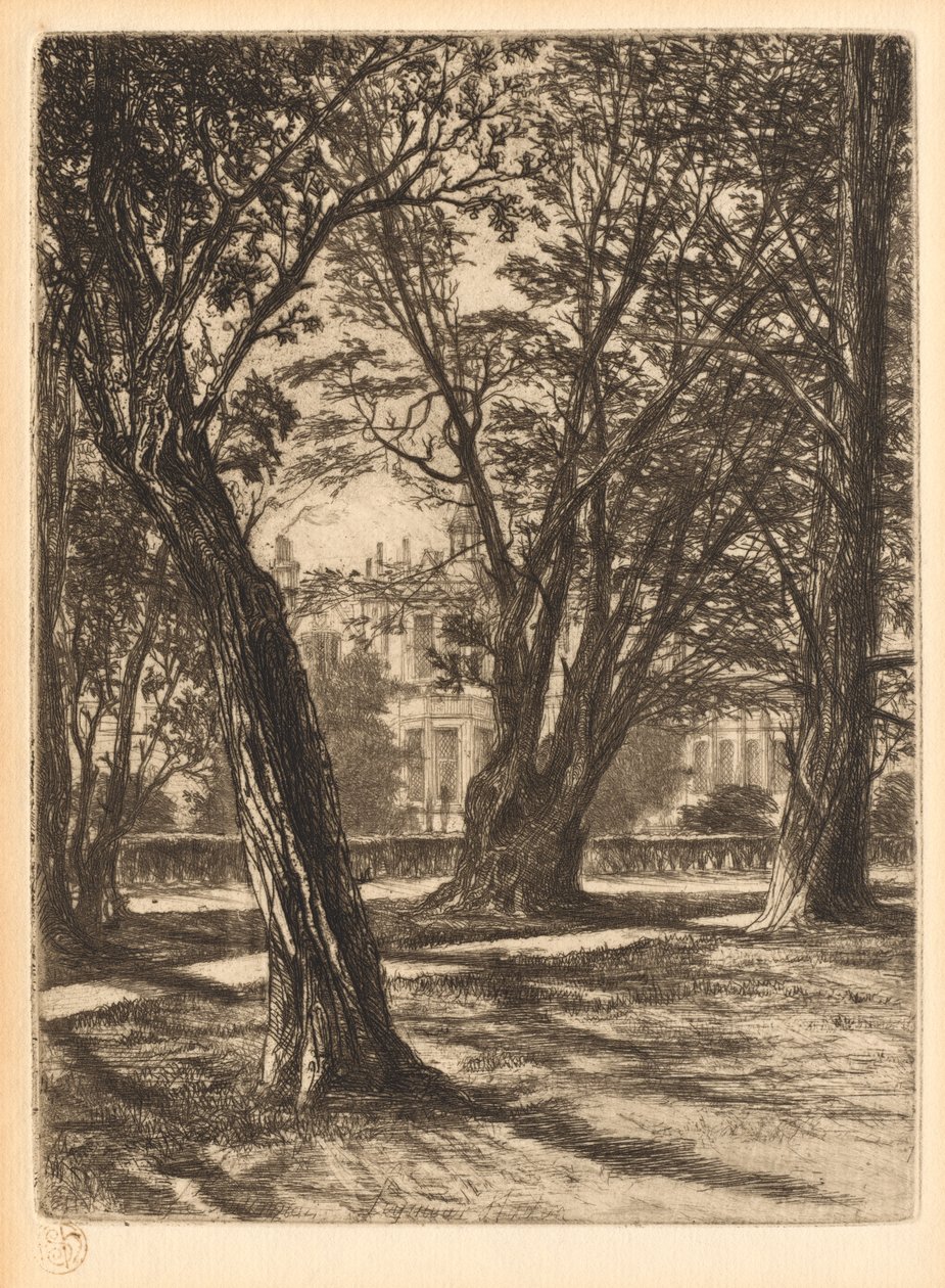 Kensington Gardens, nr 1 liten tallrik, 1859. av Francis Seymour Haden
