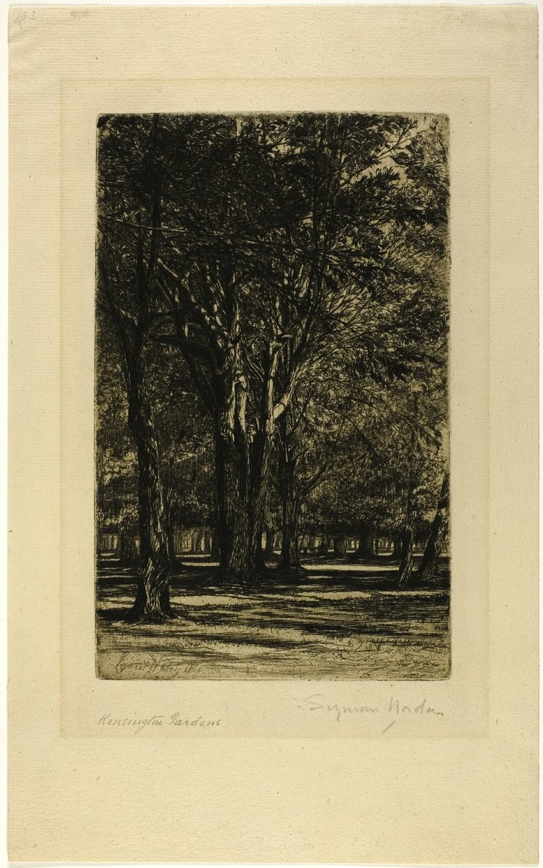 Kensington Gardens, nr II (stor tallrik) av Francis Seymour Haden