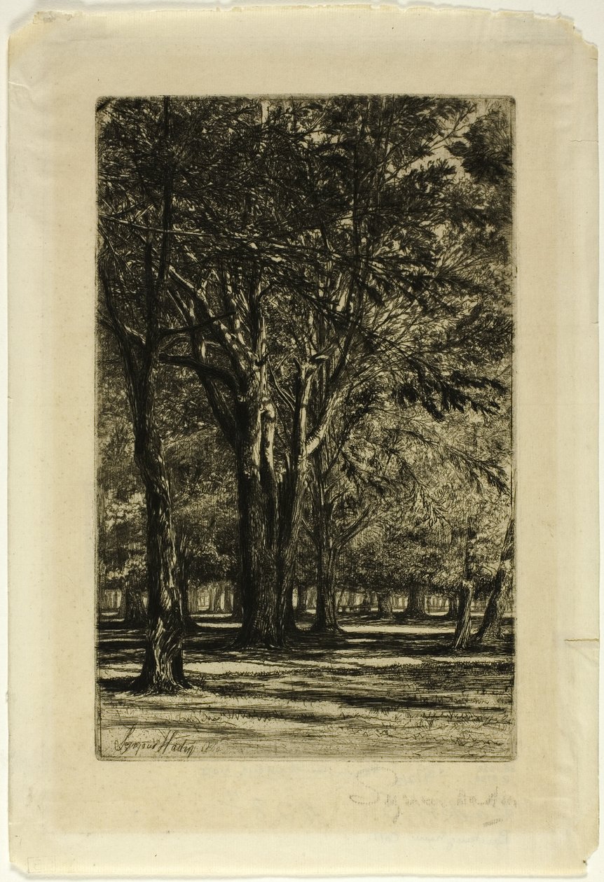Kensington Gardens, nr II (stor tallrik) av Francis Seymour Haden