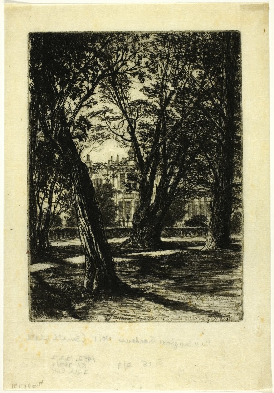 Kensington Gardens, nr. I (liten tallrik) av Francis Seymour Haden
