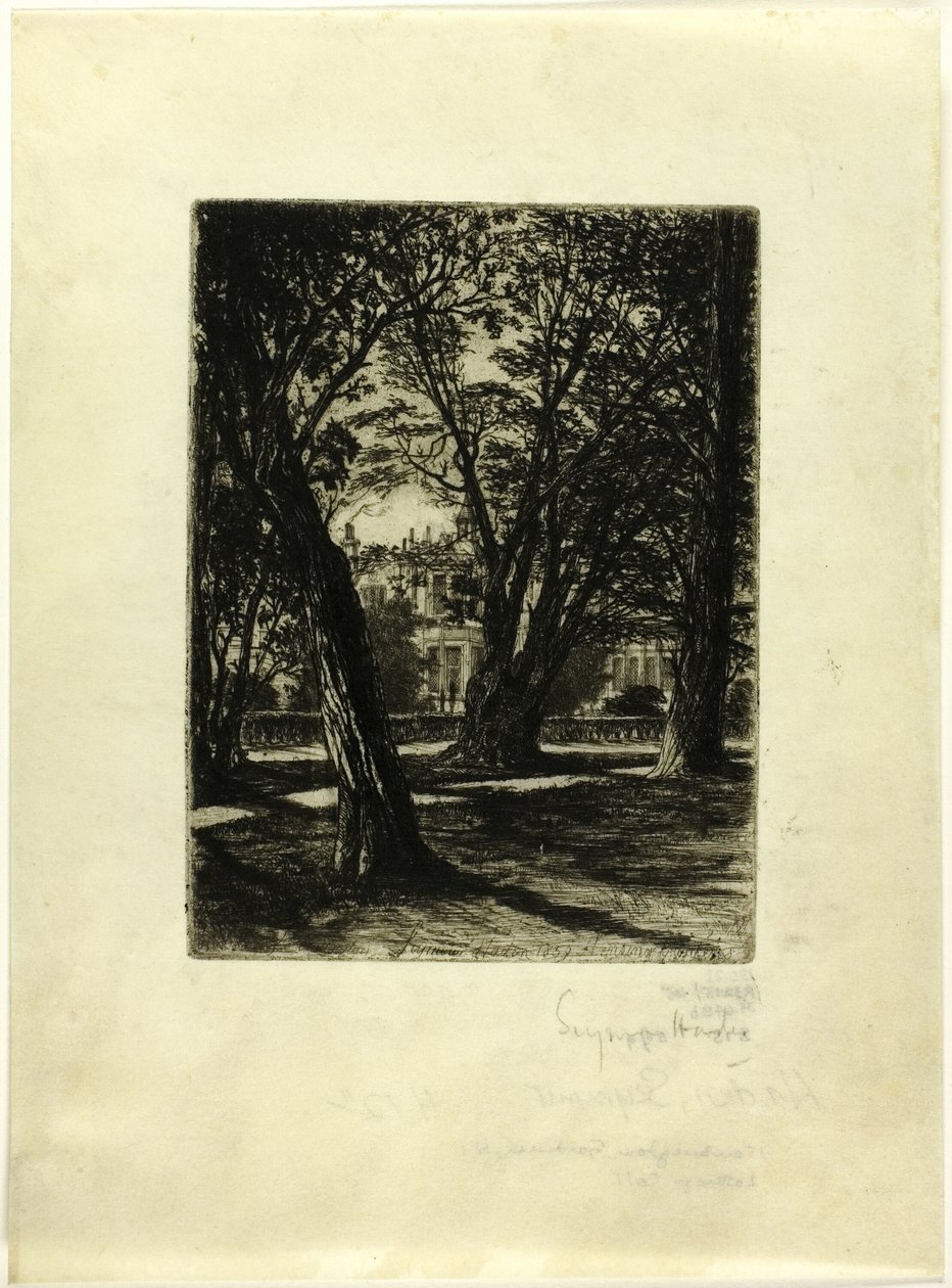 Kensington Gardens, No. I (liten tallrik) av Francis Seymour Haden