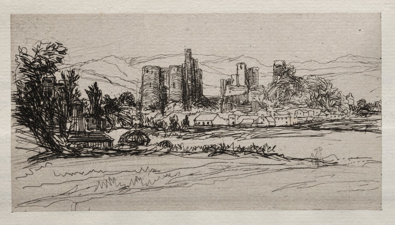 Kidwelly slott. av Francis Seymour Haden