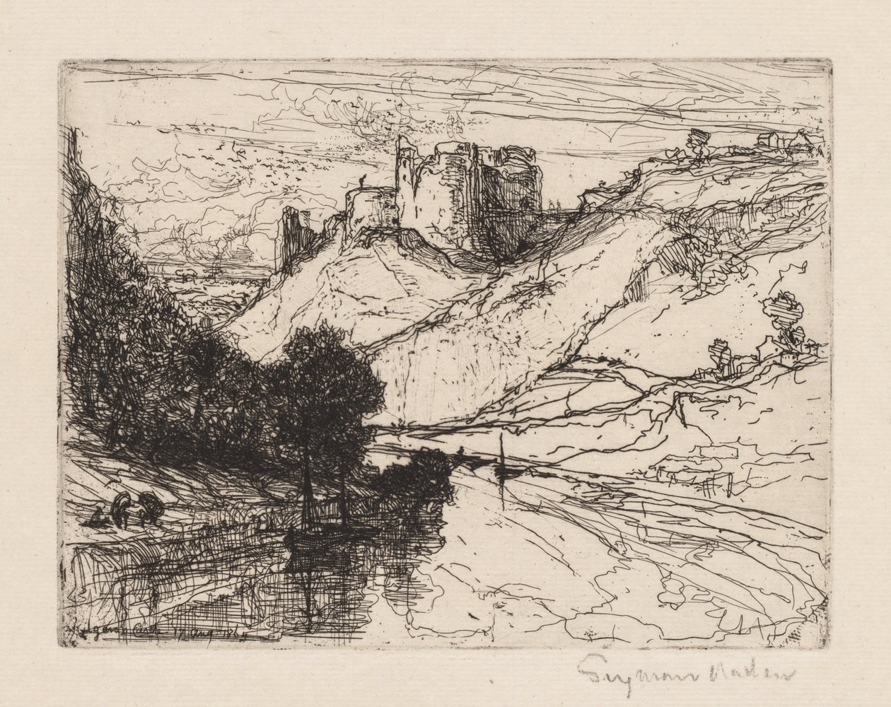 Kilgarens slott, 1864. av Francis Seymour Haden