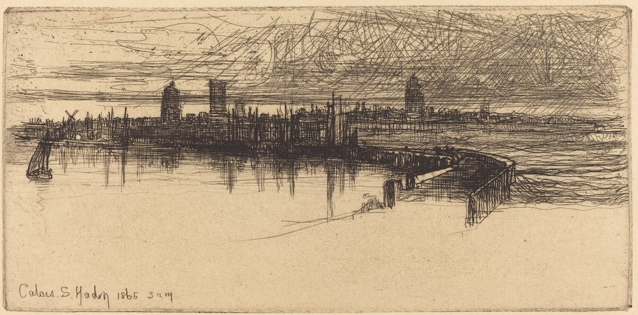 Lilla Calais Pier av Francis Seymour Haden