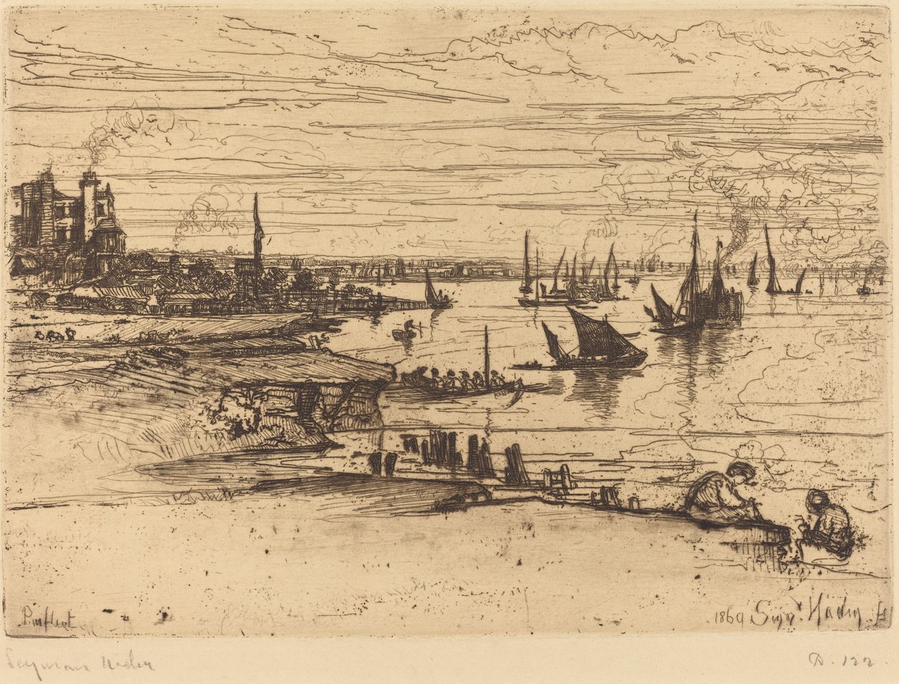 Mittemot Inn, Purfleet av Francis Seymour Haden