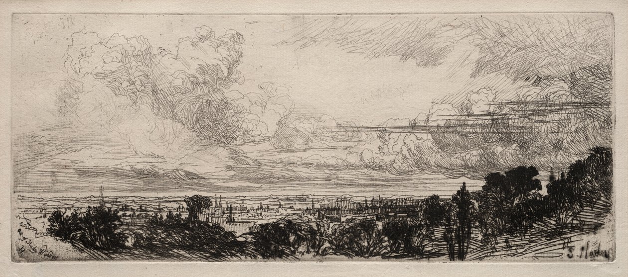Utanför studiefönstret av Francis Seymour Haden