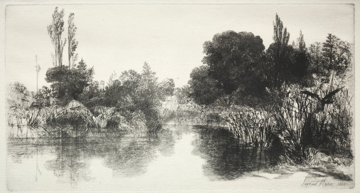 Shere Mill Pond (den större plattan) av Francis Seymour Haden