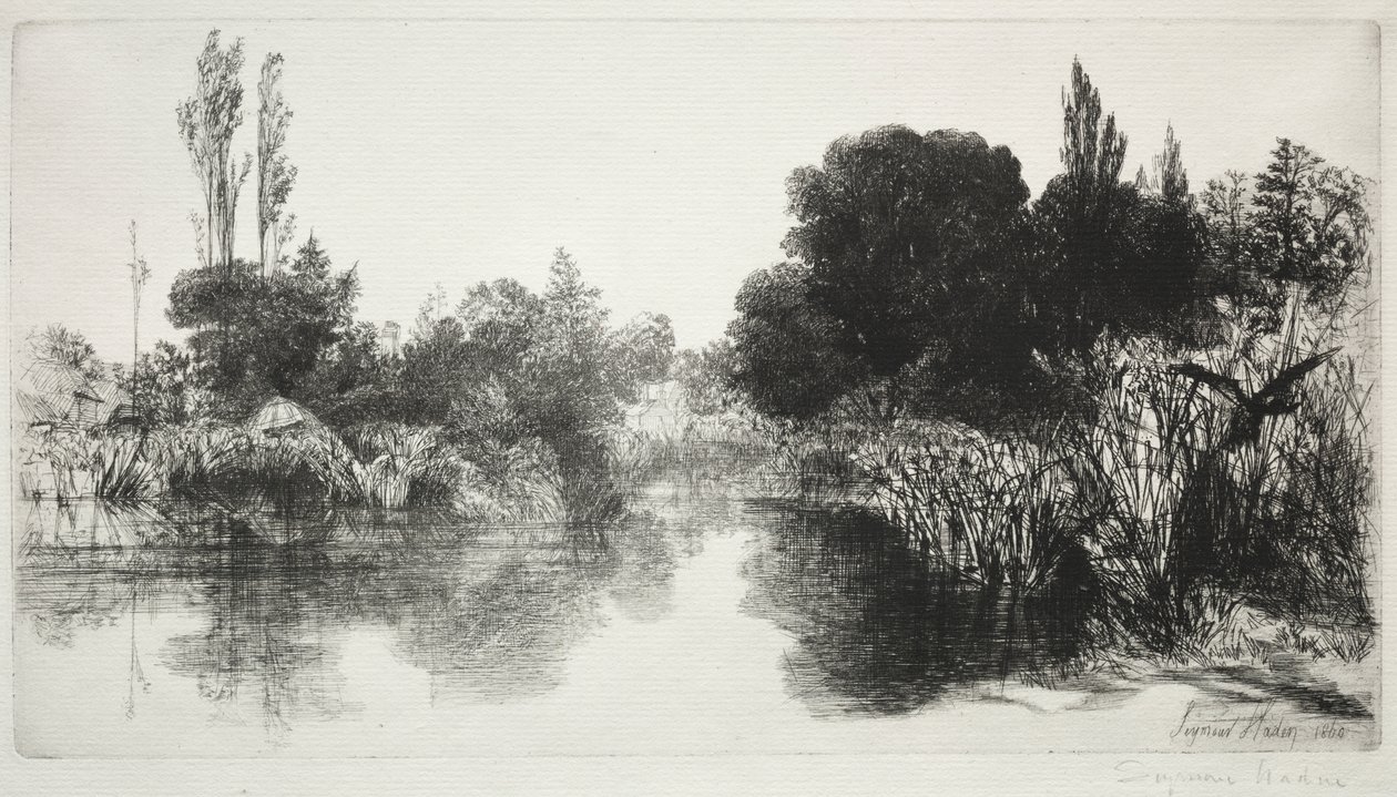 Shere Mill Pond, nr 11 (den stora plattan) av Francis Seymour Haden