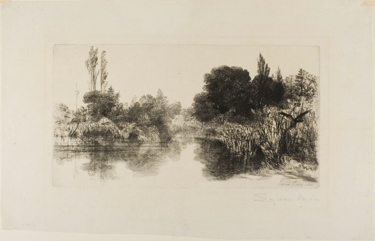 Shere Mill Pond, nr II (stor platta) av Francis Seymour Haden