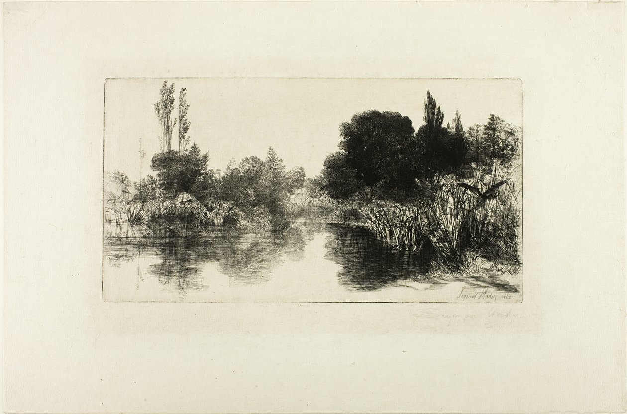 Shere Mill Pond, nr II (stor platta) av Francis Seymour Haden