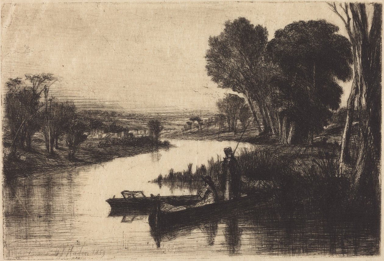 Fiskare på Themsen av Francis Seymour Haden