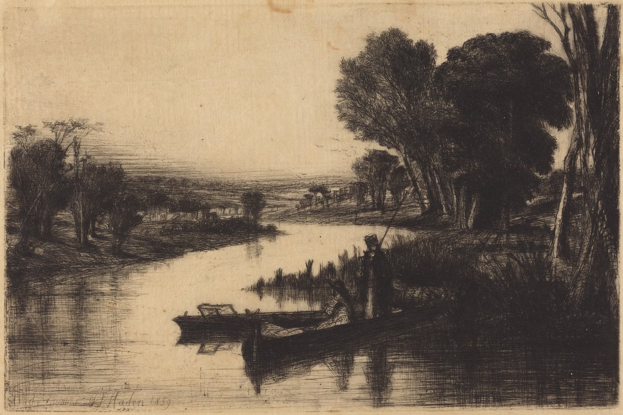 Fiskare på Themsen av Francis Seymour Haden