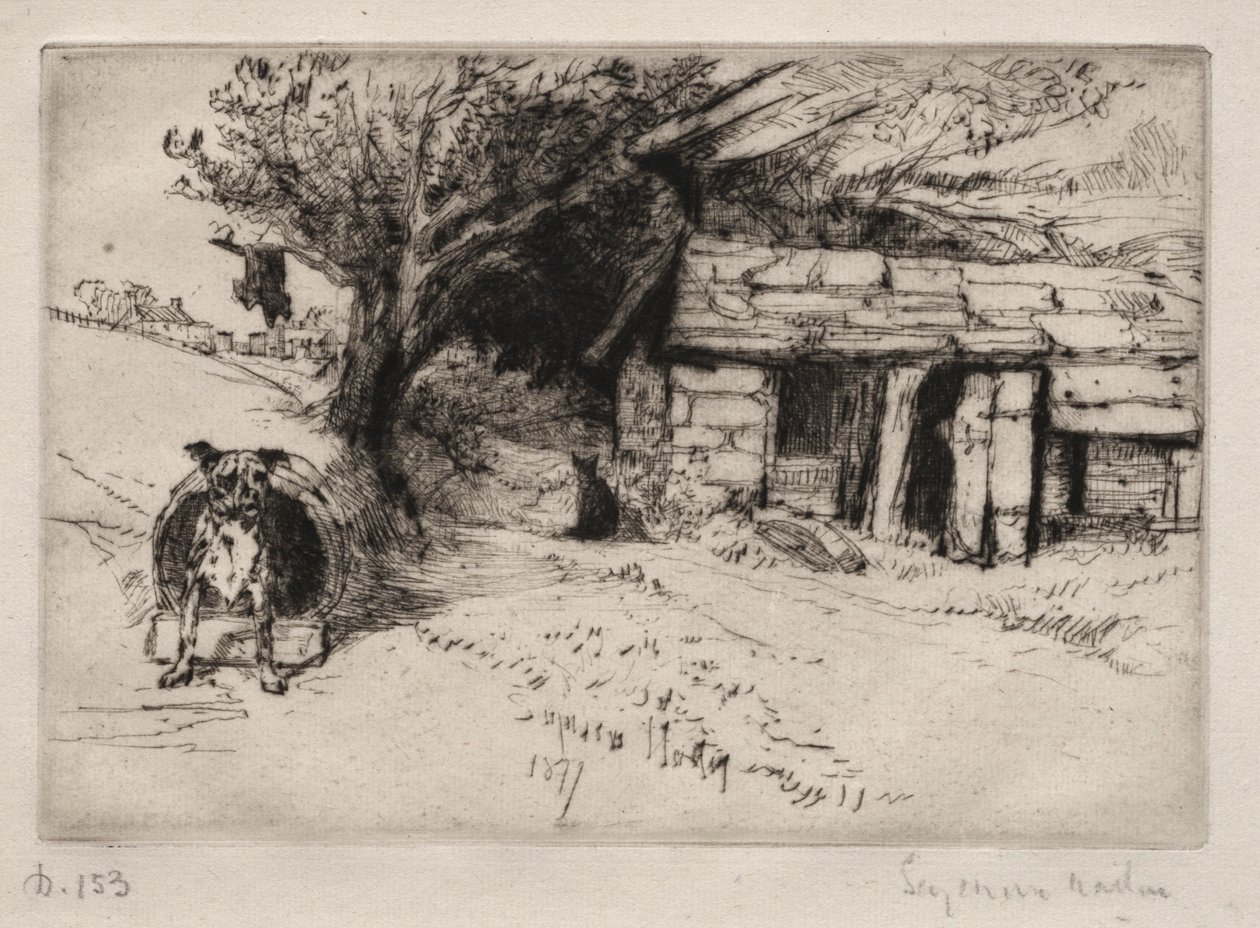 Stugan, 1877. av Francis Seymour Haden