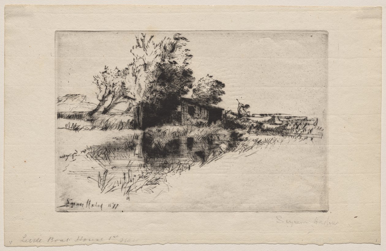 Lilla båthuset av Francis Seymour Haden