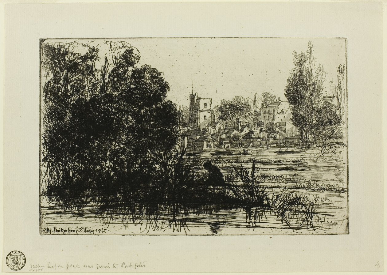 Twickenham kyrka av Francis Seymour Haden
