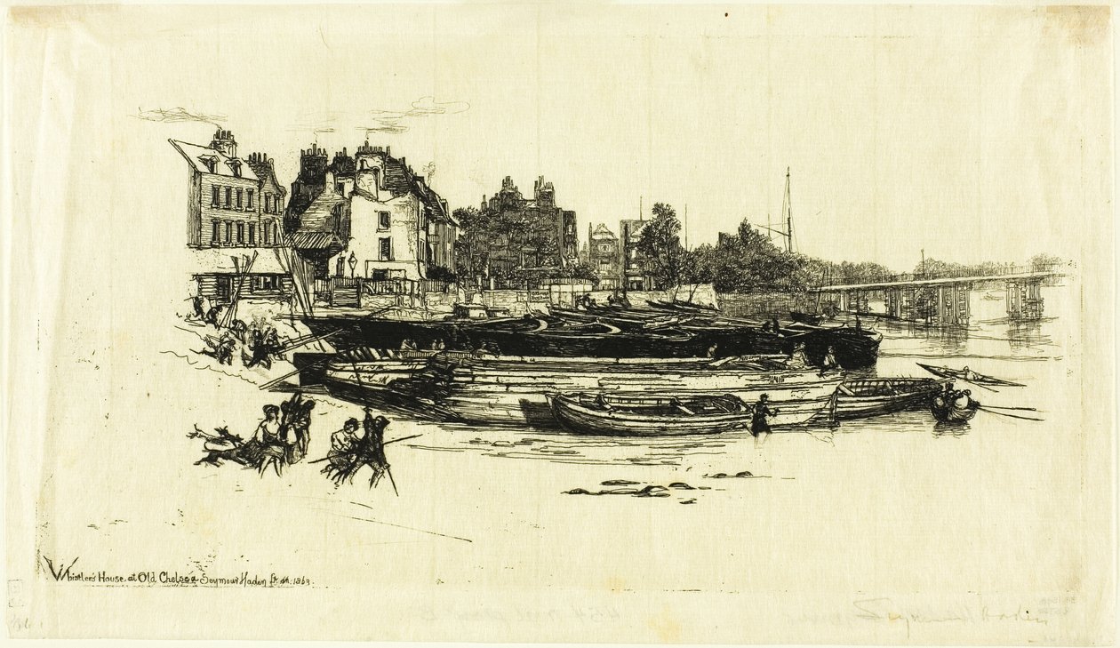 Whistlers hus, Old Chelsea av Francis Seymour Haden
