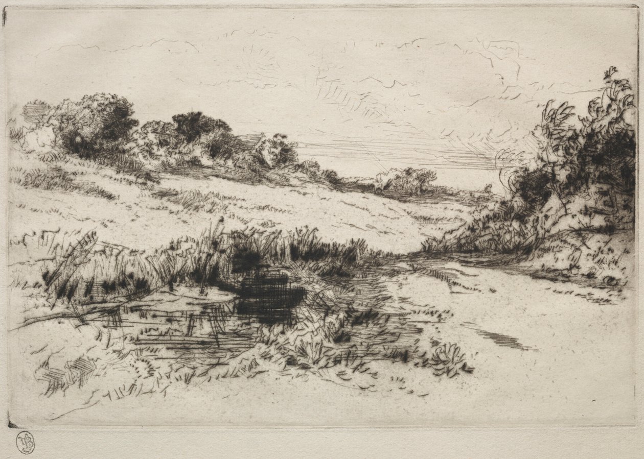 Windmill Hill, nr 1, ca. 1877 och senare. av Francis Seymour Haden